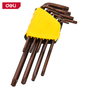 ชุดคีย์ torx hex ยาว 9pcs ที่มีสีแดงเสร็จสิ้น