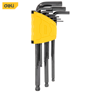 9pcs Long Ball End Hex Key Set พร้อมชุดจบสีดำ